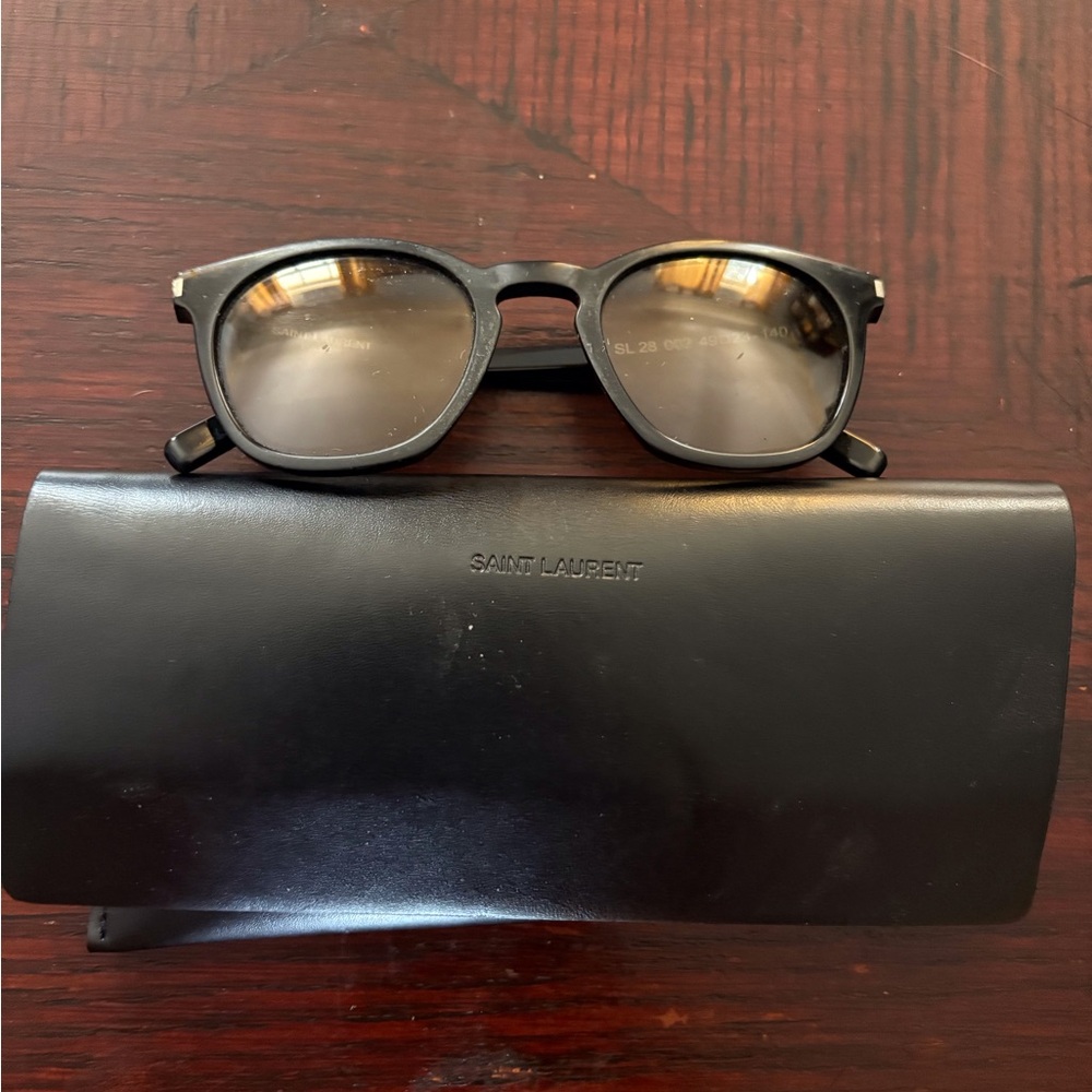 Saint Laurent Black Sunglasses with Black Case